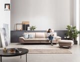  Ghế sofa băng da màu nâu đậm BHQ39 Chore 2m5 sang trọng 