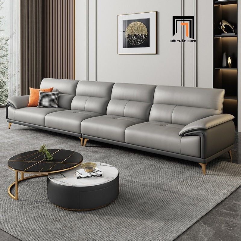  Ghế sofa băng 3 chỗ ngồi BHQ69 Praco dài 2m4 da chống trầy 