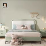  Giường ngủ bọc da xinh xắn GN106 Mooers cho gia đình trẻ 