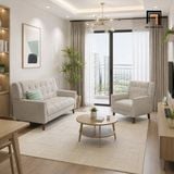  Bộ sofa KT196 Monte vải nỉ cao cấp cho không gian căn hộ 