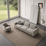  Sofa phòng khách KT28 Esher vải nỉ xám trắng hiện đại 