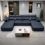  Bộ sofa U UT96 Orden 3m bọc da thiết kế kê đầu tiện nghi 
