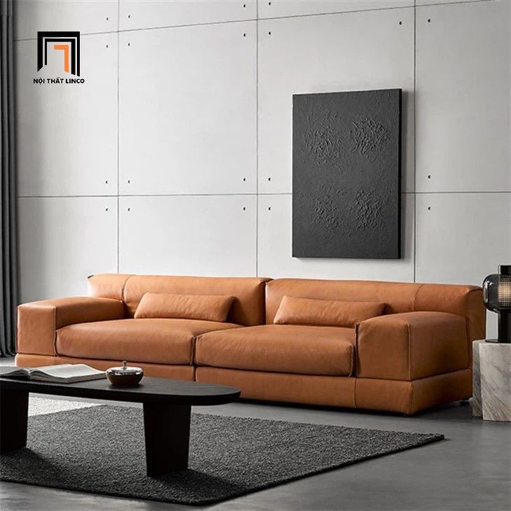  Ghế sofa băng da BHQ55 Paguate 2m4 phòng khách gia đình 