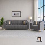  Sofa phòng khách nhỏ KT171 Birron vải nhung cao cấp 