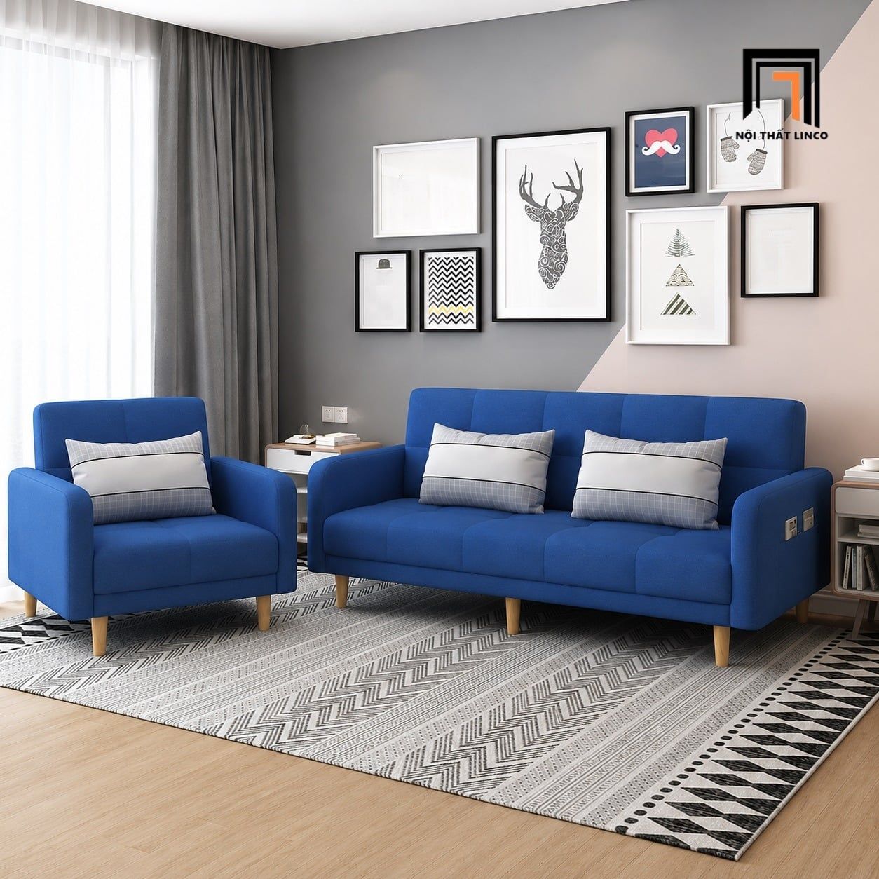  Sofa văn phòng đa năng KT188 Simon kiểu dáng gọn đẹp 