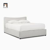  Giường bọc vải giá rẻ GN129 Eolia màu xám trắng cho gia đình 