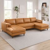  Bộ ghế sofa U UT72 Matilda 3m2 bọc da công nghiệp đẹp 