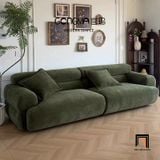  Ghế sofa băng nỉ màu xanh rêu BHQ46 Valley dài 2m2 sang trọng 