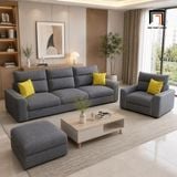  Bộ sofa KT185 Cobin màu xám lông chuột đẹp cho phòng khách 