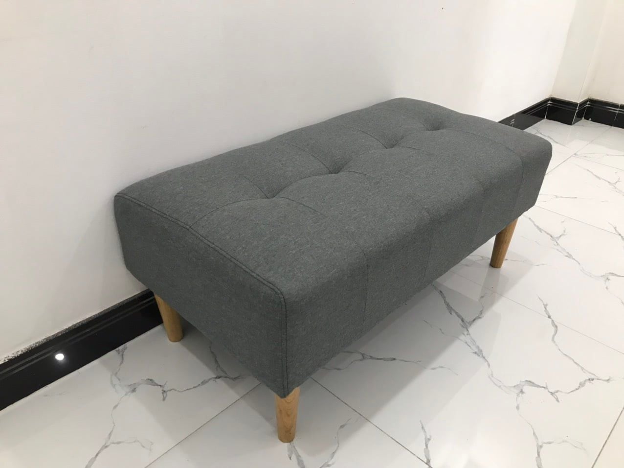  Ghế sofa đôn chữ nhật giá rẻ 1m x 50 màu xám lông chuột 