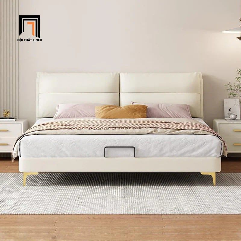  Giường ngủ bọc nỉ cao cấp GN83 Pracotta cho gia đình xinh 