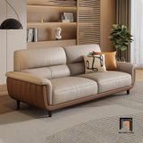  Ghế sofa da kiểu cong sang trọng BHQ67 Arley 2m4 cho gia đình 