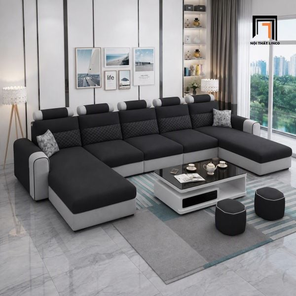 sofa chữ U dài 3m4