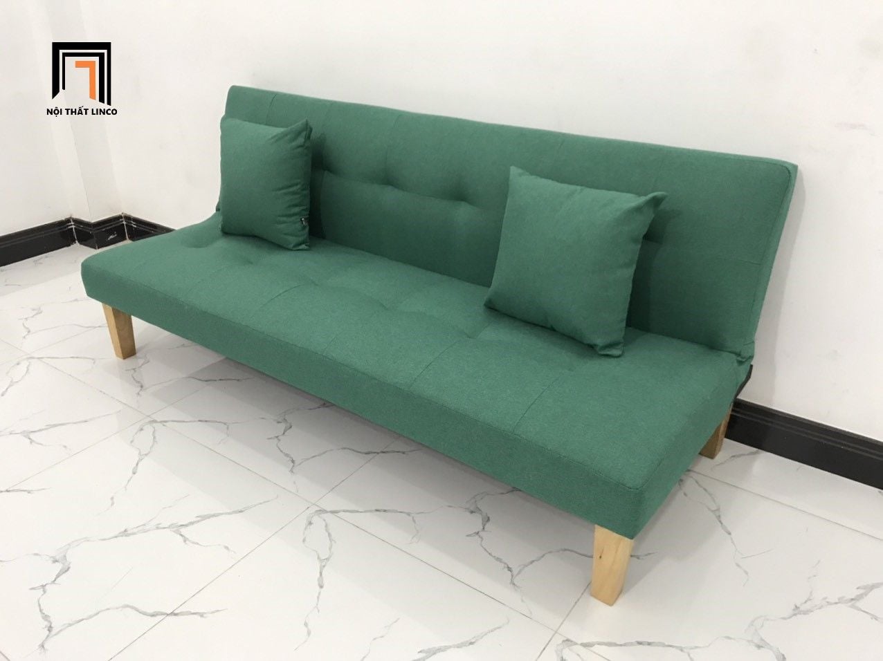  Bộ ghế sofa giường xanh ngọc GBL1 dài 1m72 cho phòng nhỏ 