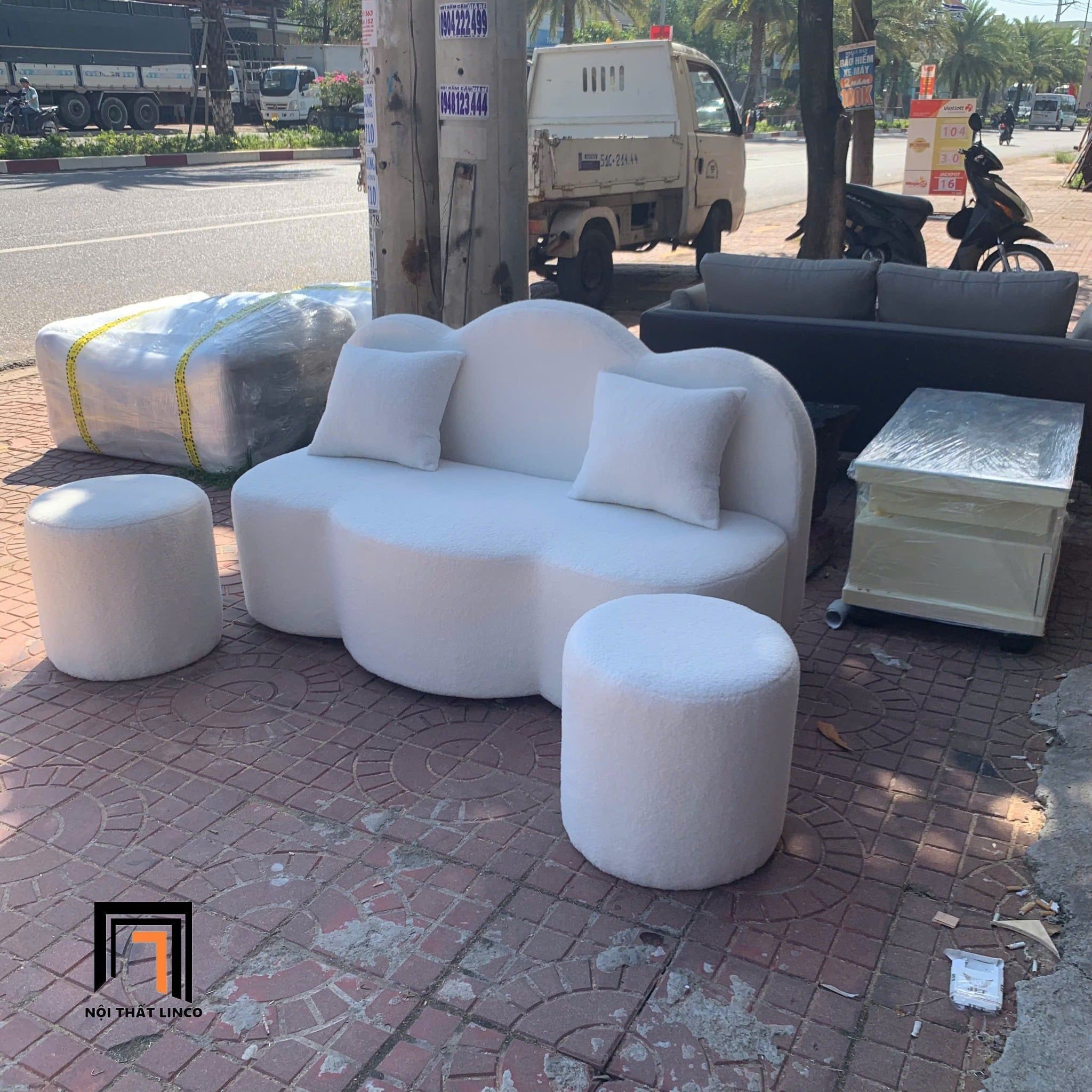  Ghế sofa băng nệm chia múi BT271 Avalon dài 1m4 cho phòng ngủ 