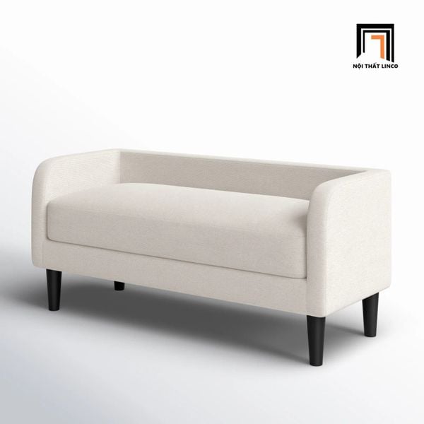 sofa đôn dài 1m3 màu trắng xám