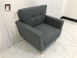  Ghế sofa đơn màu xám lông chuột DL5 Piloc cho văn phòng 