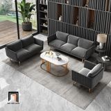  Bộ ghế sofa phòng khách cao cấp KT111 Genlis vải nhung xám 