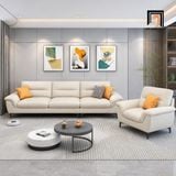  Sofa phòng khách KT174 Solyn màu trắng kem đẹp tinh tế 