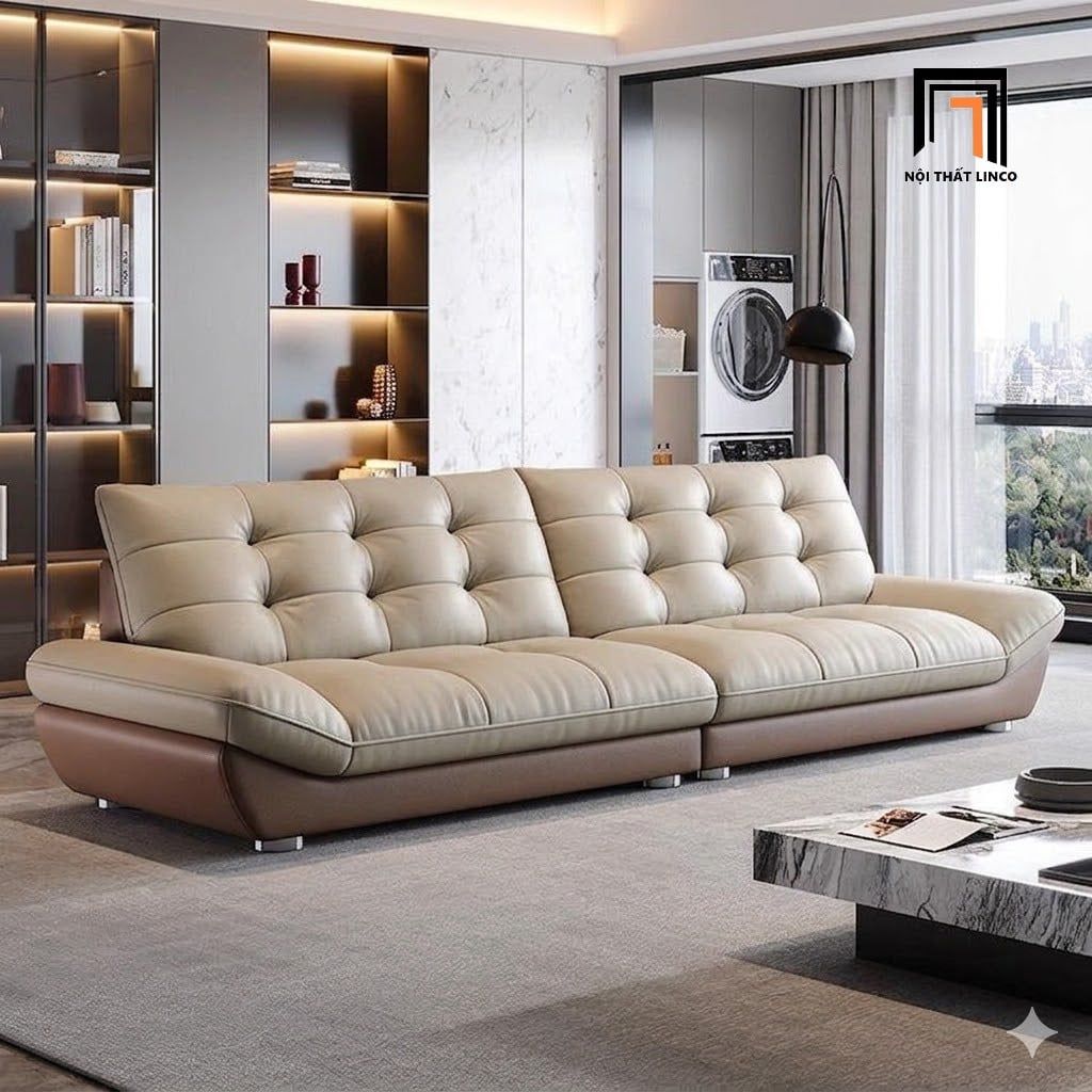  Ghế sofa văng căn hộ chung cư BHQ87 Burkey 2m4 da cao cấp 