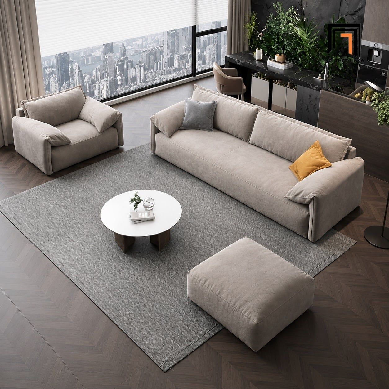  Bộ ghế sofa KT154 Flannet thiết kế đẹp tiết kiệm chi phí 