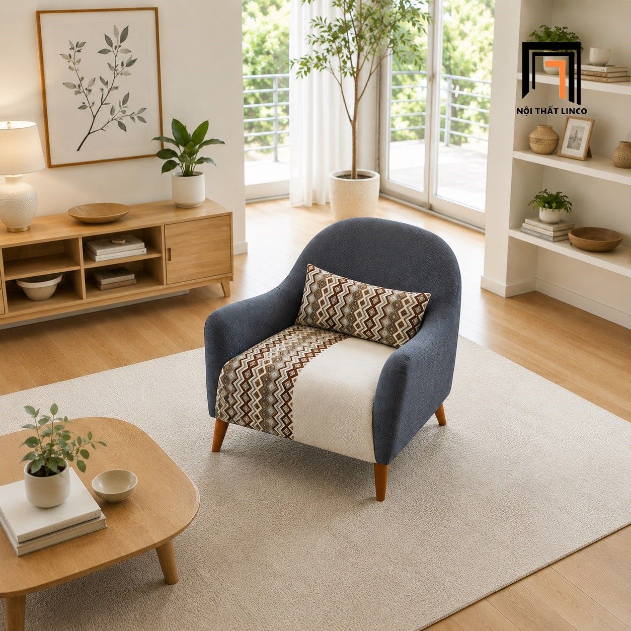  Ghế sofa đơn thư giãn đọc sách DT76 Nexon cho phòng ngủ 