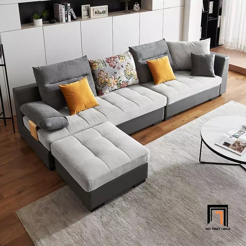  Bộ ghế sofa chữ U vải nỉ 4m x 2m5 x 1m6 UT102 Linsy vải nỉ đẹp 