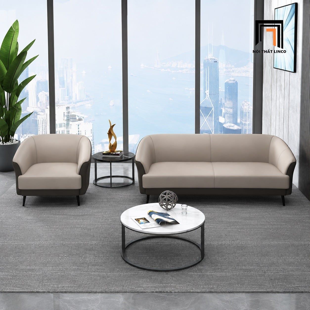  Ghế sofa văn phòng KT157 Rigaud bền đẹp và sang trọng 