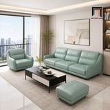  Sofa phòng khách KT66 Mannon da giả thanh lịch hiện đại 