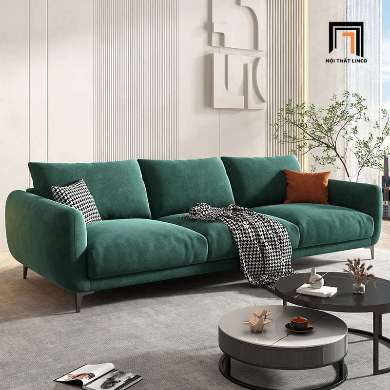  Sofa U màu xanh lá UT57 Sydney dài 3m3 đẹp cho chung cư 