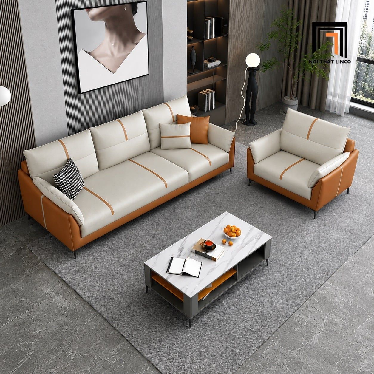 Sofa phòng khách văn phòng KT183 Shawee kiểu dáng hiện đại 
