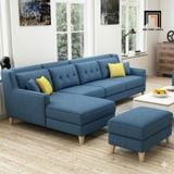  Ghế sofa chữ U UT90 Firmini 3m2 vải bố xanh dương giá rẻ 