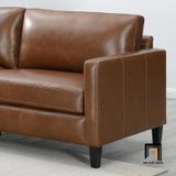  Ghế sofa băng da giả nâu đậm BT10 Maron dài 1m9 nhỏ gọn 