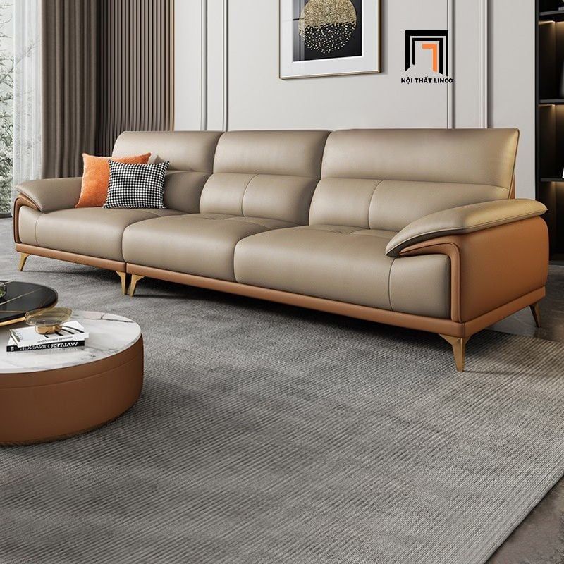  Ghế sofa băng 3 chỗ ngồi BHQ69 Praco dài 2m4 da chống trầy 