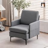  Ghế sofa đơn phòng khách giá rẻ DT105 Ghisham vải xanh dương 