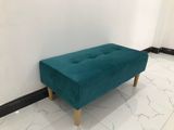  Sofa đôn chữ nhật giá rẻ 1m x 50 xanh lá vải nhung 