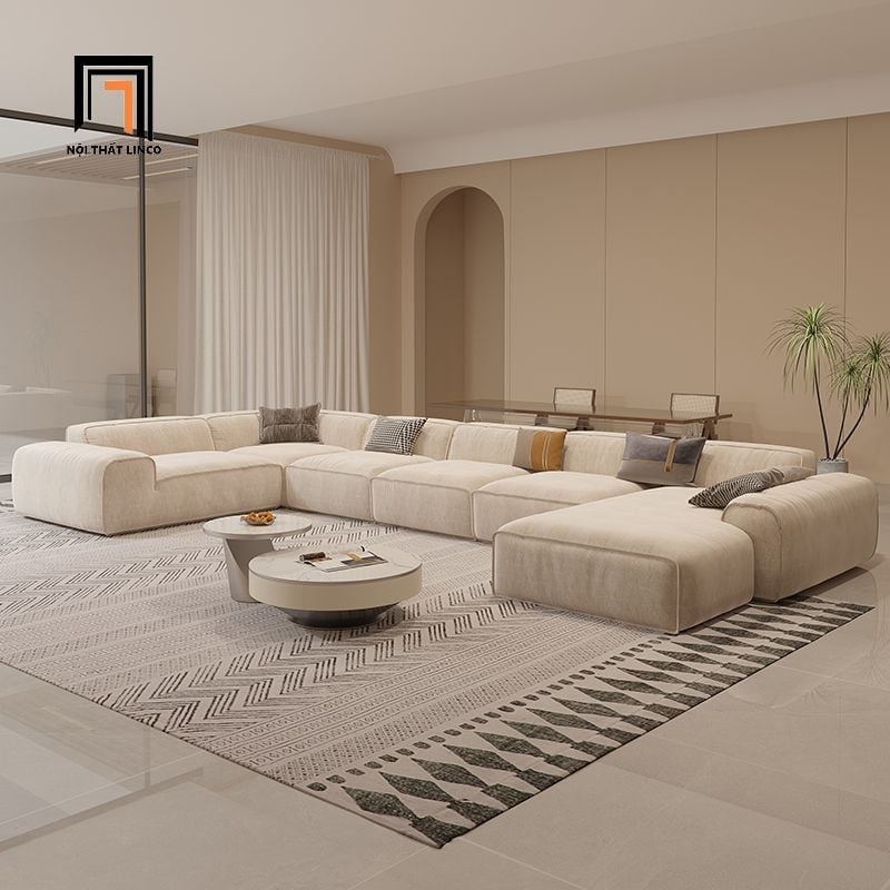 Bộ ghế sofa U UT42 Ceasar 3m7 kiểu dáng hiện đại cao cấp 