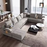  Bộ ghế sofa chữ U vải nỉ 4m x 2m5 x 1m6 UT102 Linsy vải nỉ đẹp 
