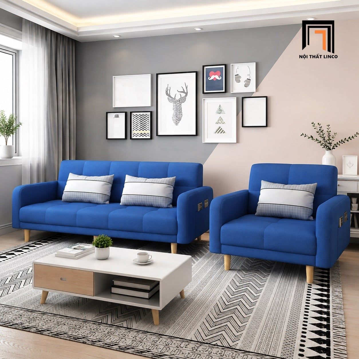  Sofa văn phòng đa năng KT188 Simon kiểu dáng gọn đẹp 