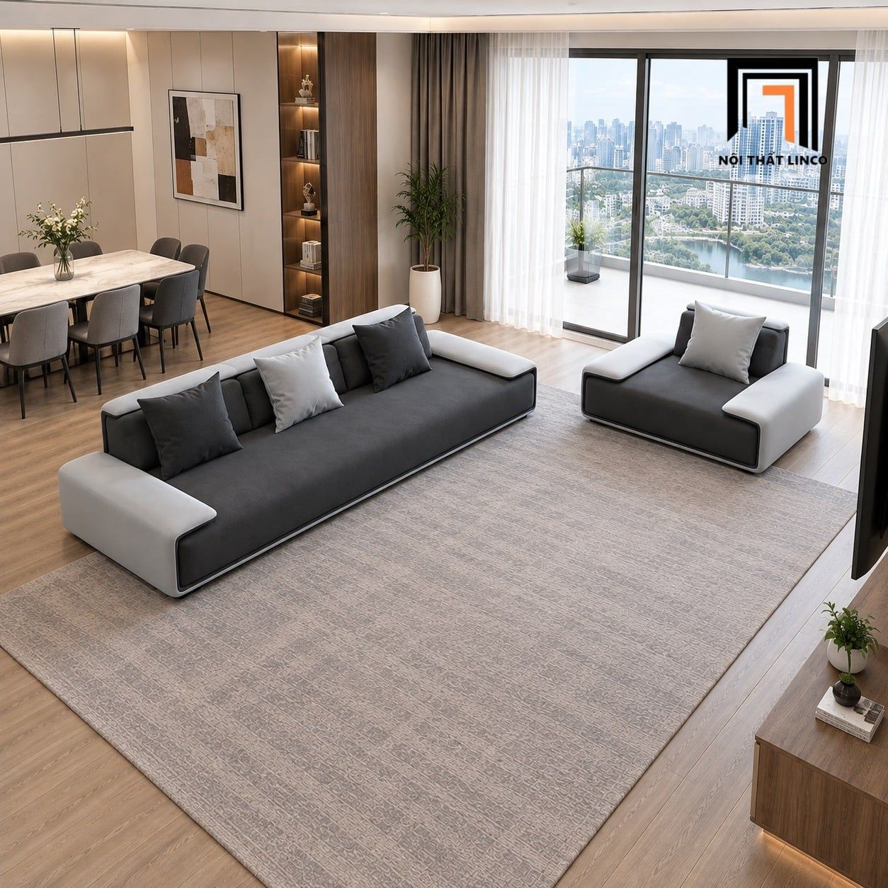  Bộ sofa KT43 Ruel hiện đại phù hợp nhiều không gian sống 