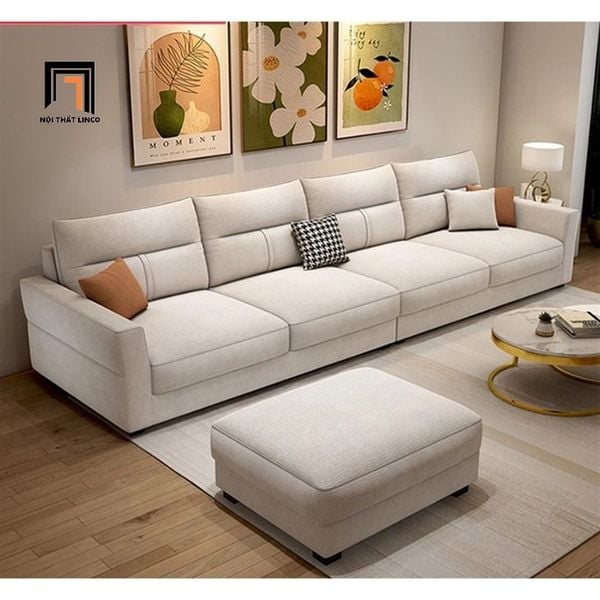 set ghế sofa vải nỉ xám trắng