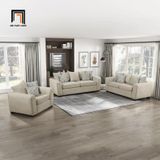  Bộ ghế sofa gia đình sang trọng KT158 Ebern đính nút đồng nổi 