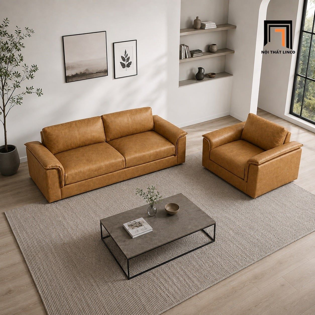  Sofa da cao cấp KT175 Wythe mang phong cách đẳng cấp 