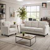  Sofa phòng khách KT195 Lourdez màu xám trắng hiện đại 