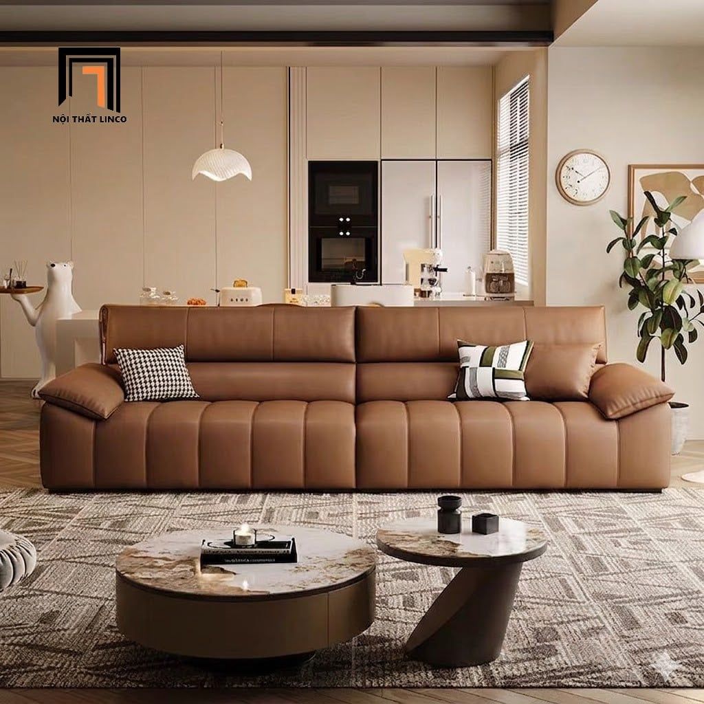  Ghế sofa băng cao cấp BHQ70 Locust da Pu bóng dài 2m3 