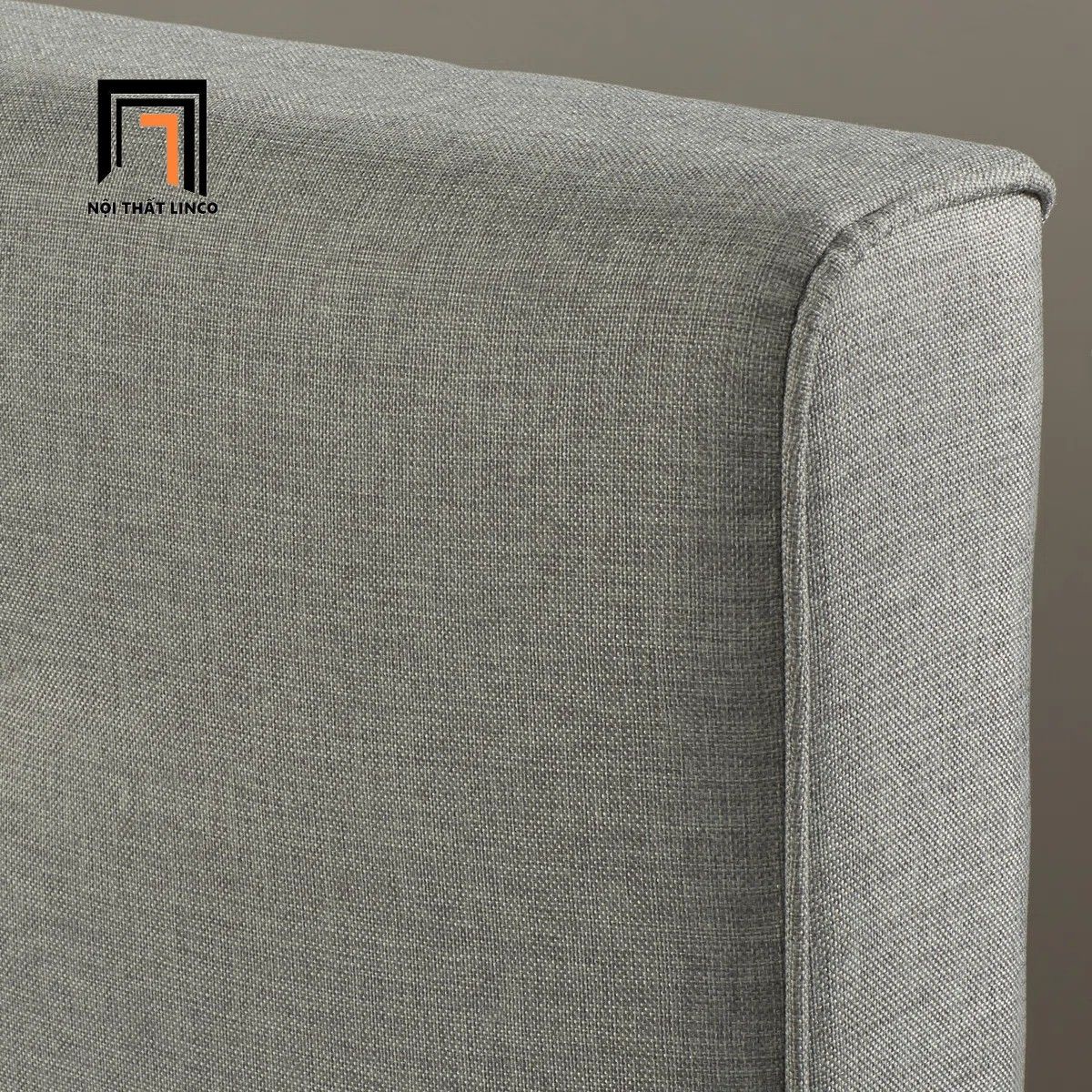  Giường ngủ giá rẻ GN120 Jovah bọc vải màu xám lông chuột 