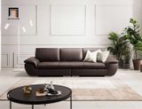  Ghế sofa băng da màu nâu đậm BHQ39 Chore 2m5 sang trọng 