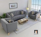  Sofa phòng khách nhỏ KT171 Birron vải nhung cao cấp 
