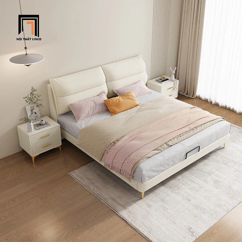  Giường ngủ bọc nỉ cao cấp GN83 Pracotta cho gia đình xinh 
