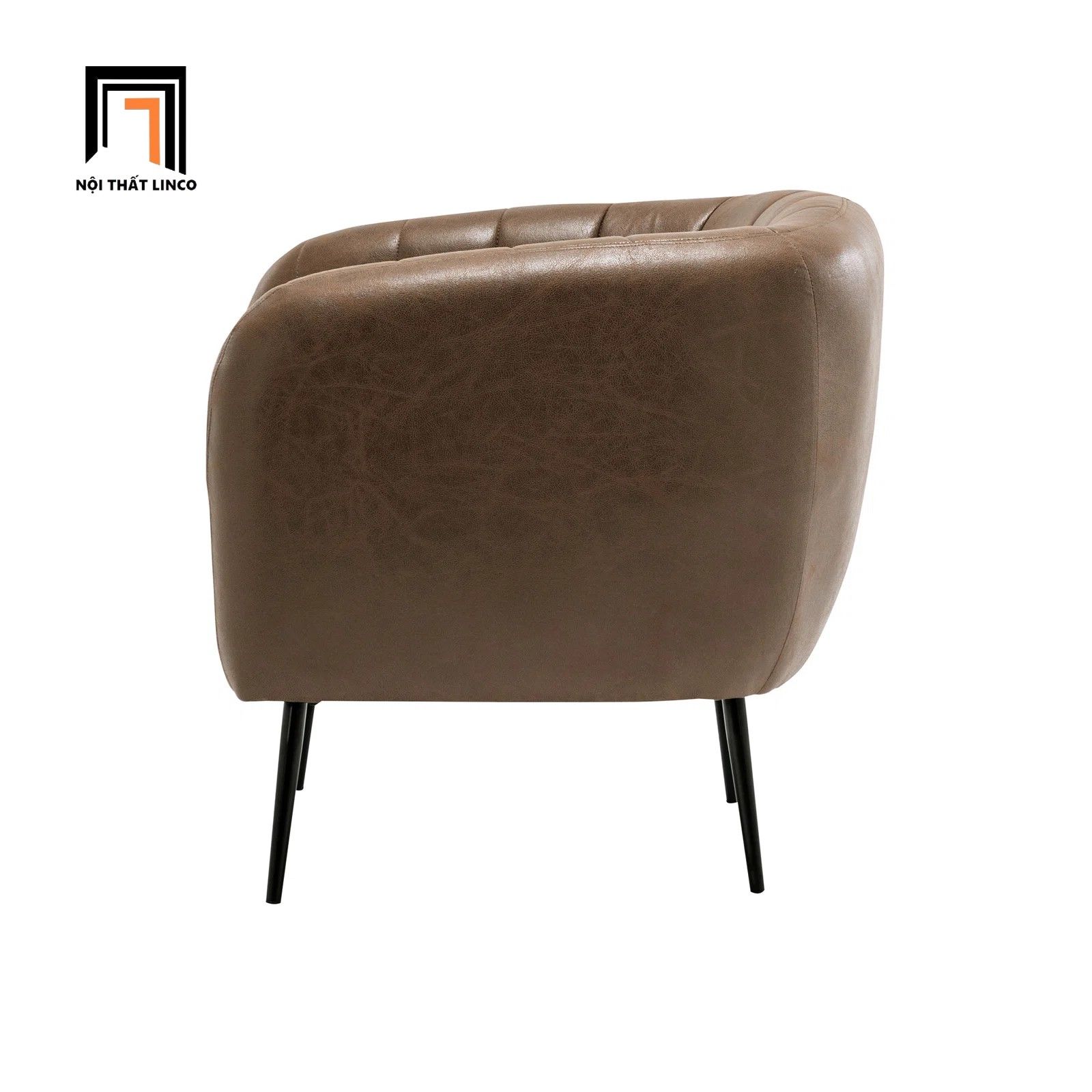  Ghế sofa đơn da công nghiệp DT10 Indianola màu nâu sang trọng 